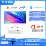 [72 hours fast delivery] laptop 2024 new modelAST Desktop PC Computer Set PC Complete Intel Core i7 16G/RAM 512G SSD Home/Office/Business Simple Fashion Energy Efficient High Speed Hard drive 24-inch large display, 2-year warranty