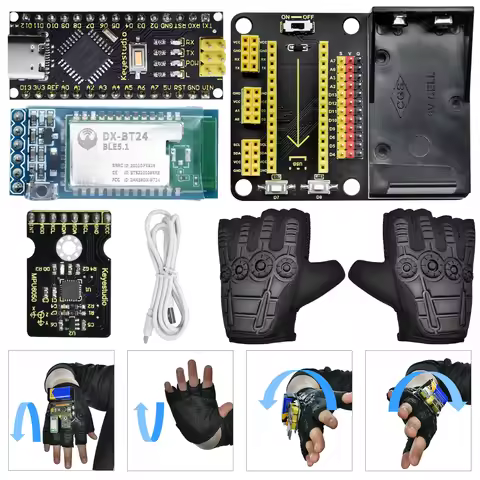 KEYESTUDIO Bluetooth LED Control Motion Sensing Glove Gesture MPU6050 Sensor Kit For Arduino Robot/R
