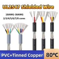 2547 Shielded Wire 2-core 3-core 4-core 5-core 6-core 7-core 8-core Tinned Copper Core Wrapped Shiel