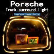 Porsche Car trunk lighting LED outdoor camping light strip automatic sensing trunk ambient light Car
