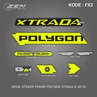 Sticker Decal Frame Polygon Xtrada 6 tahun 2019