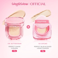 Glad2Glow  Perfect Blur & Cover Loose Powder โปร่งแสง แป้งอัดแข็ง เเป้งคุมมัน ติดทน นาน 12 ชั่วโมง