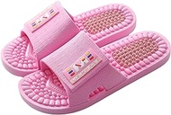 Acupressure Massage Slippers for Men Women Reflexology Therapy Shoes Foot Acupuncture Slippers Plantar Fasciitis and Neuropathy Pain Relief Massage Sandals Gifts for Parents (Pink, US Women 7.5-8)
