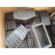 3.5x7.5 cm convex steel stair feet rubber