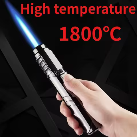 Metal Large Flame Spray Gun Blue Flame 1800°c Welding Gun Butane Gas Torch Lighter Outdoor Camping B