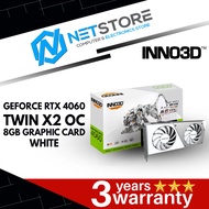 INNO3D GEFORCE RTX 4060 TWIN X2 OC 8GB GRAPHIC CARD WHITE - N40602-08D6X-173051W