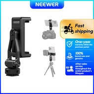 NEEWER GA010 Metal Phone Tripod Mount with Cold Shoes, 1/4" Thread, 180° Tilt, 360° Rotation