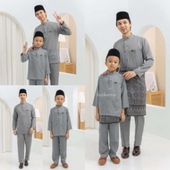 Baju Melayu Kelabu | baju melayu grey | Baju Melayu sedondon ayah anak kelabu | baju melayu budak le