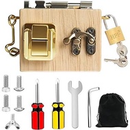 Monte Screwdriver Board Set & Keys  Set for Kids Fine Motor Skills Toys Wooden Monte Materials Basic