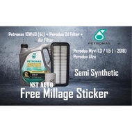 Petronas Syntium 800 10W-40 Semi Synthetic Engine Oil 4L + Perodua Oil Filter + Air Filter (FOR VEHICLE PERODUA)