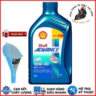 Nhớt Shell Advance AX7 10w40 dành cho xe số côn tay - Mua 5 tặng 1 phểu