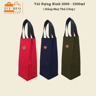 Full Size Thermal Water Bottle Bag 1000ml, 1200ml, 1500ml 2-Layer Canvas Material, Simili