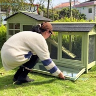 Outdoor Rabbit Cage Kindergarten Special Rabbit Two-story Villa Warm New Rabbit Cage Breeding Pet La