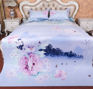 全城熱賣 - 彩繪頭層彩色水牛皮涼蓆(【鏡花水月】（含枕套）)(2.0mX2.0m）