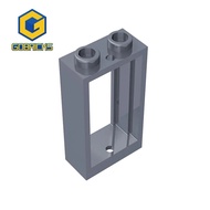 Gobricks 10pcs Bricks Frame 1x2x3 Tingkap Serasi Dengan 60593 Kanak-kanak Memasang Blok Bangunan Bah