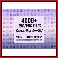 4000+ SVG PNG Design Bundle | Digital Cutting Files for Cricut Silhouette T-Shirt Bag Cup Crafts