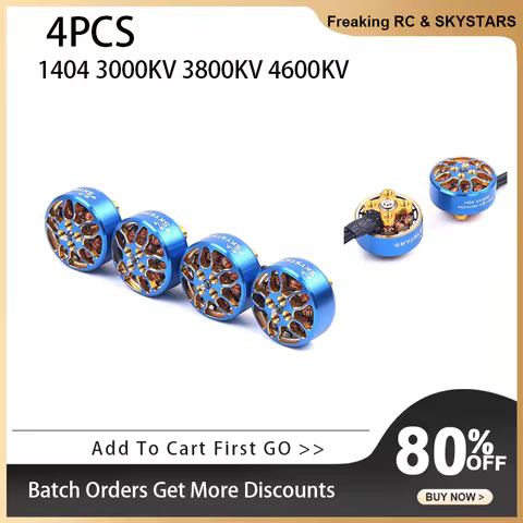 SKYSTARS KOKO 1404 3000KV 6S 3800KV/4600KV 4S Brushless Racing Motor For Long Rang FPV Racing 2.5inc
