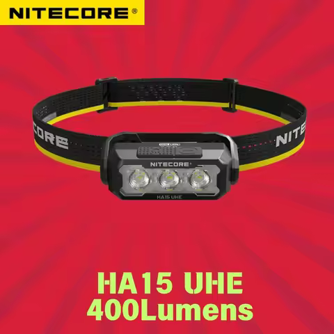 NITECORE HA15 UHE Headlamp 400Lumens 6*NiteLab UHE LEDs Include Battery For Camping, Hiking/Trekking