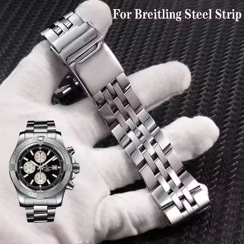 Stainless Steel Watchband 20mm 22mm 24mm Bracelet For Breitling Watch For AVENGER NAVITIMER SUPEROCE