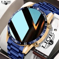 LIGE New Bluetooth Call Smart Watch Men Full Touch Screen Sports Fitness Watch IP67 Waterproof For A