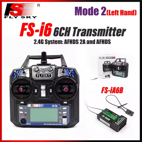 Flysky FS-i6 FS I6 2.4GHz 6CH RC Transmitter Radio Systems Controller FS-iA6B Receiver for RC Helico