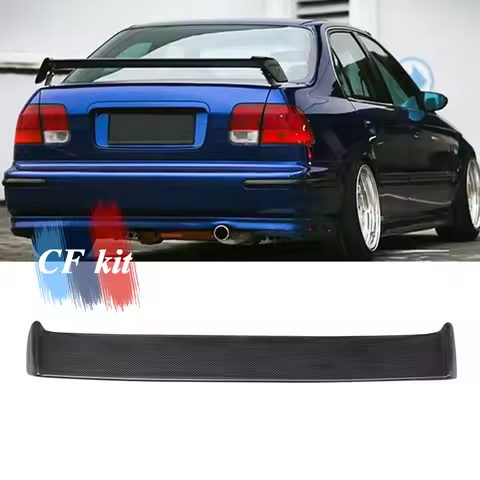 Carbon Fiber EK EG Rear Trunk Wing Spoiler Splitter For HONDA CIVIC EK EG 2 / 4 Door 1996-2000 Car S