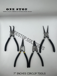 7" Inch Circlip Clip Plier Straight Bent Internal External Needle Snap Ring Retaining Clip Tool Playar Muncung Tirus