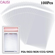 CAUSI 100 Sheets PSA BGS Card Brick Film, Transparent Strong PSA BGS Slab Sleeve,  Durable Waterproo