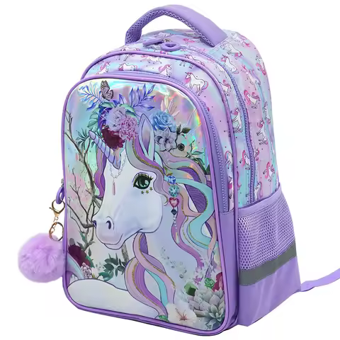 NEW Primary School Student Backpack for Girls Unicorn Cute Lightweight Backpack Children Kids 1-3 Gr