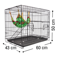 กรงแมว 2 ชั้น กรงแมวพับได้ ขนาด 60/70 cm. แถมเปล ถาด กรงสัตว์เลี้ยง พับเก็บได้ Cat Cage