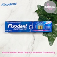 Fixodent - Advanced Max Hold Denture Adhesive Cream 62 g ฟิกโซเดนท์ แอดวานซ์ ครีมติดฟันปลอม ยึดฟันแน