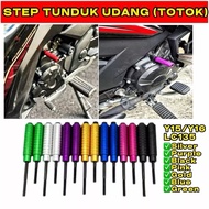 Step Udang (Totok) Mini LC135 V1-V8 Y15 16 FULL CNC STAND CASING CUSTOME CNC FOOTPEG EXTENSION KIT S