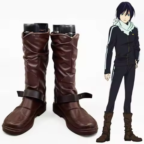 Anime Noragami Yato Cosplay Shoes Men Women Leather Boots Halloween Fancy Party Props Custom Size
