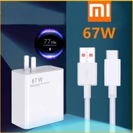 For Xiaomi 67W Fast Quick Charger Turbo Adapter With 6A USB Type-C Quick-charging Cable For Redmi K30 Pro/10X Pro Mi Type-C Cable Laptop