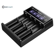.New USB LCD Battery Smart Charger 4 Slots Dual for 18650 3.7V Rechargeable Lithium Battery for 1.2V