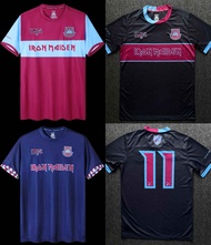 *Retro* West Ham United Jersey X Iron Maiden (95/97 , 99/01) Fan Issue With Printing Name+Number EPL Football Jersey