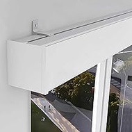 Curtain Box Valance Wall Curtain Rail Track, 12 X 12 Cm White Curtain Box Pelmet, Aluminum Alloy Cur