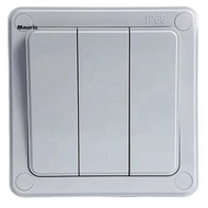 Wall Light Switch 2 Way Outdoor IP66 Waterproof Push Button Power Switch 1/3 Gang 16A Dust-Proof for