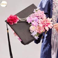 LOLLIPOP1 DIY Flowers Graduation Cap, Bachelor Adjustable Kids Academic Hat with Tassels, Mortar Boa
