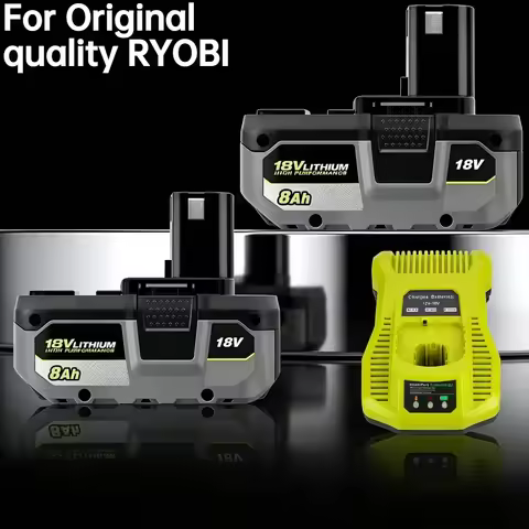 8Ah For RYOBI 18V One+ Plus Li-Ion Replacement For Ryobi P108 P107 P108 RB18L50 RB18L20 Power Tool R