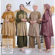 WG SHANIA SETLONG TUNIC CRINKLE ALEVA LATEST 2024 BEST SELLING KOREAN STYLE SUIT/ CURRENT WOMEN'S 0N