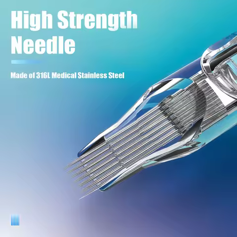 20pcs Transparent Tattoo Cartridge Needle 1 3 5 7 9 11 13 14 15 RL RM RS M1 For Tattoo Machine Pen N