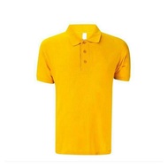 Men’s Yellow Plain Polo Shirt sport short sleeve collar | baju t-shirt kuning lelaki kosong sukan ko
