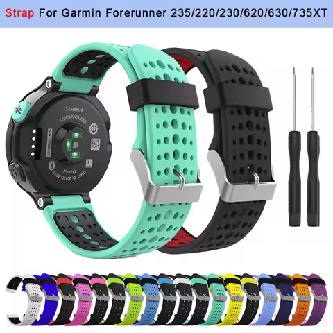 Silicone Watch Band For Garmin Forerunner 235 Wrist Strap Replacement For Garmin Forerunner 220/230/