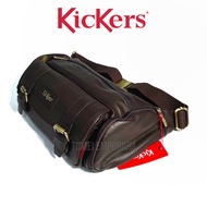 KICKERS Big Size Waist Bag Pouch Bag / Crossbody Bag / Beg Pinggang Kulit Lelaki 1KIC-W-89077
