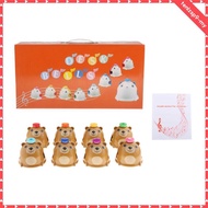 [tenlzsp9] Desk Bells Set 8 Notes Diatonic Steel Hand Bell Colorful for Kids bear