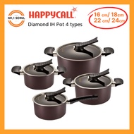Happycall Non-Stick Diamond IH Pot 4 types 16cm,18cm, 20cm, 24cm