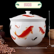 Ceramic rice storage rice dispenser  rice urn ceramic container porcelain big decorative jar clay po