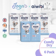 Aiwibi Baby Comfy Dry Diapers Tape & Pants (6Pack)