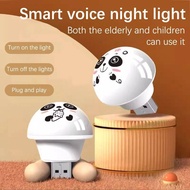 Panda AI Voice Night Light Cartoon Voice Controlled LED Voice Light Mini USB Light